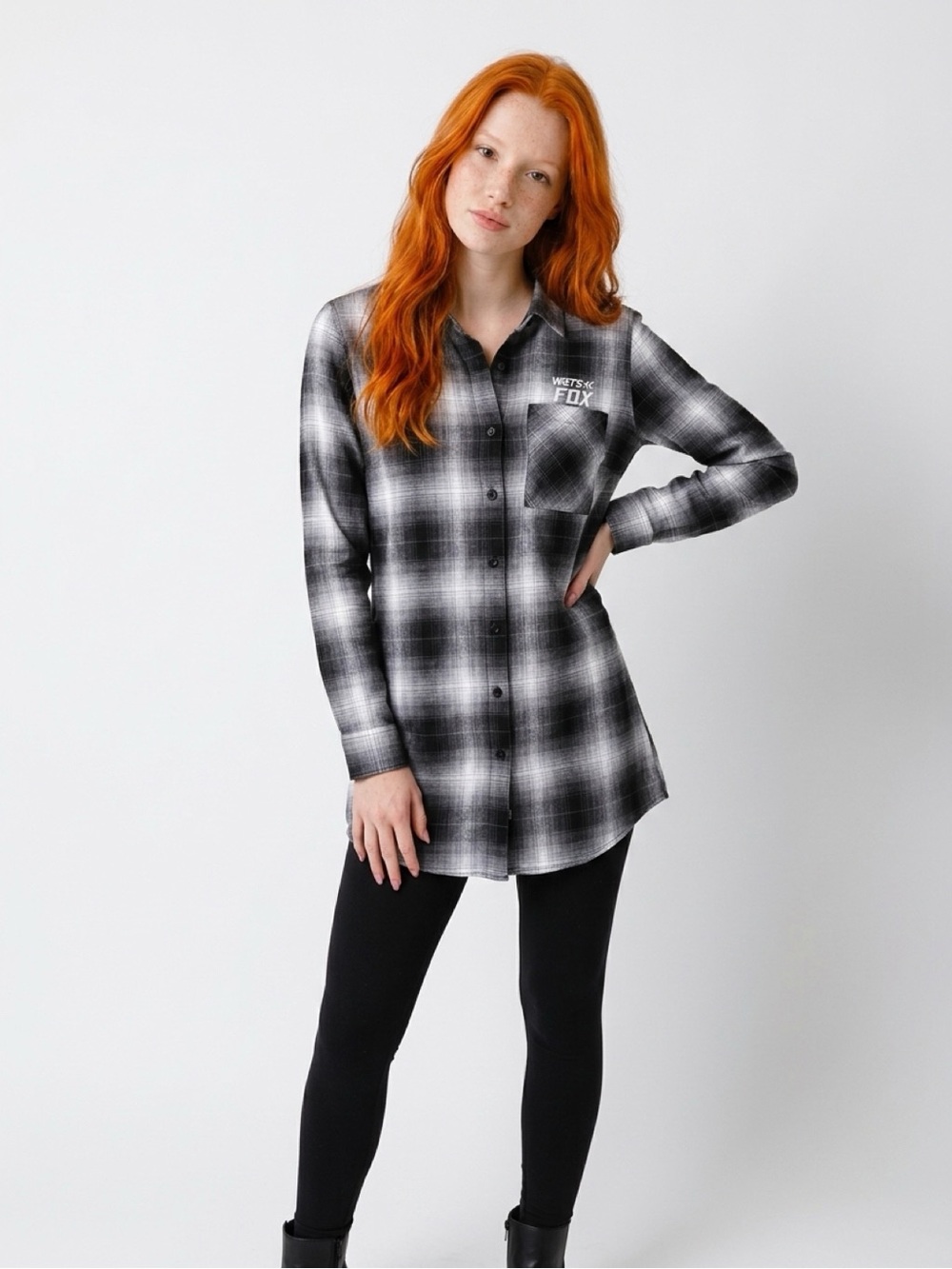 Fox Racing Womens Long Flannel Shirt/dress